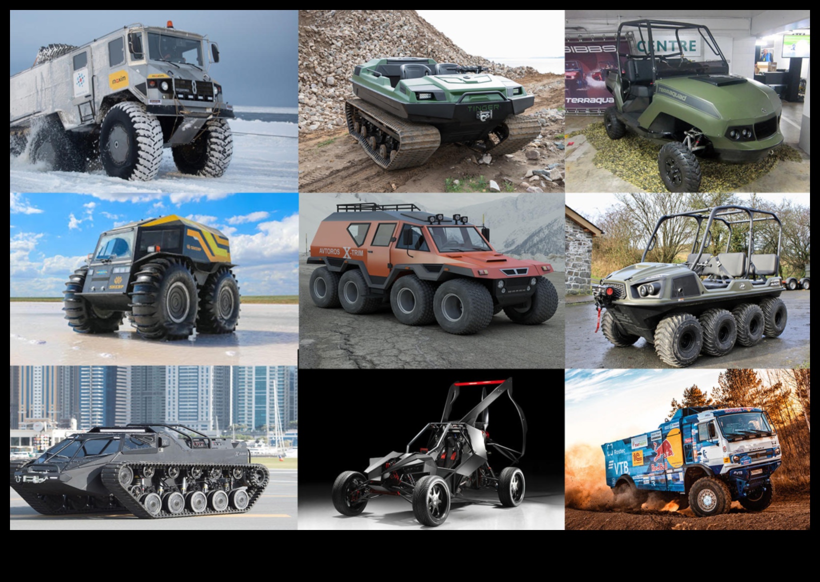 Terrain Titans: vehicule de teren proiectate pentru fiecare tip de peisaj